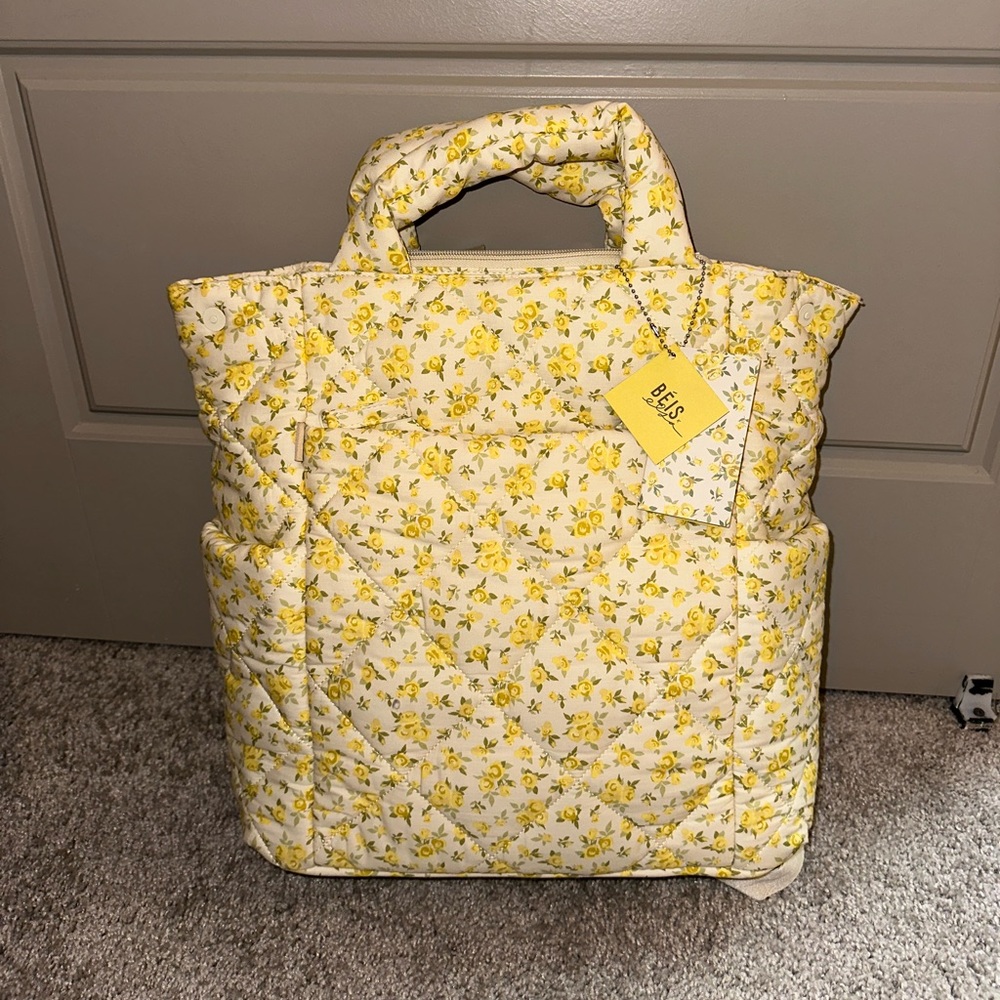 BEIS x Elsa Hosk The Backpack Tote Garden Party Limited Edition Collab
